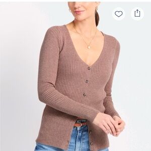 Chic V-Neck Buttoned Cardigan